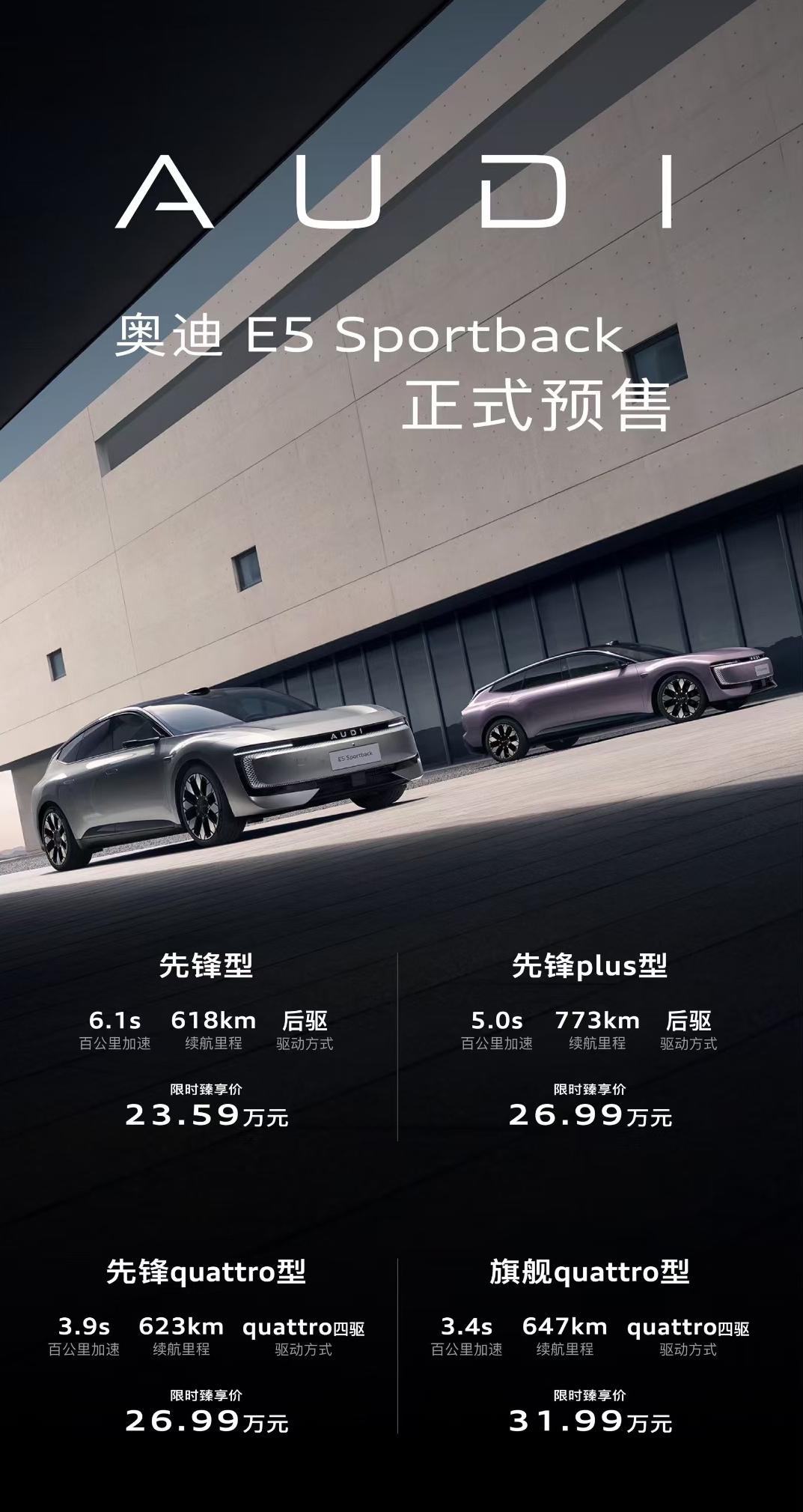 真没想到奥迪掀桌子了
没想到bba里最早掀桌子的会是奥迪AUDI，E5这售价23