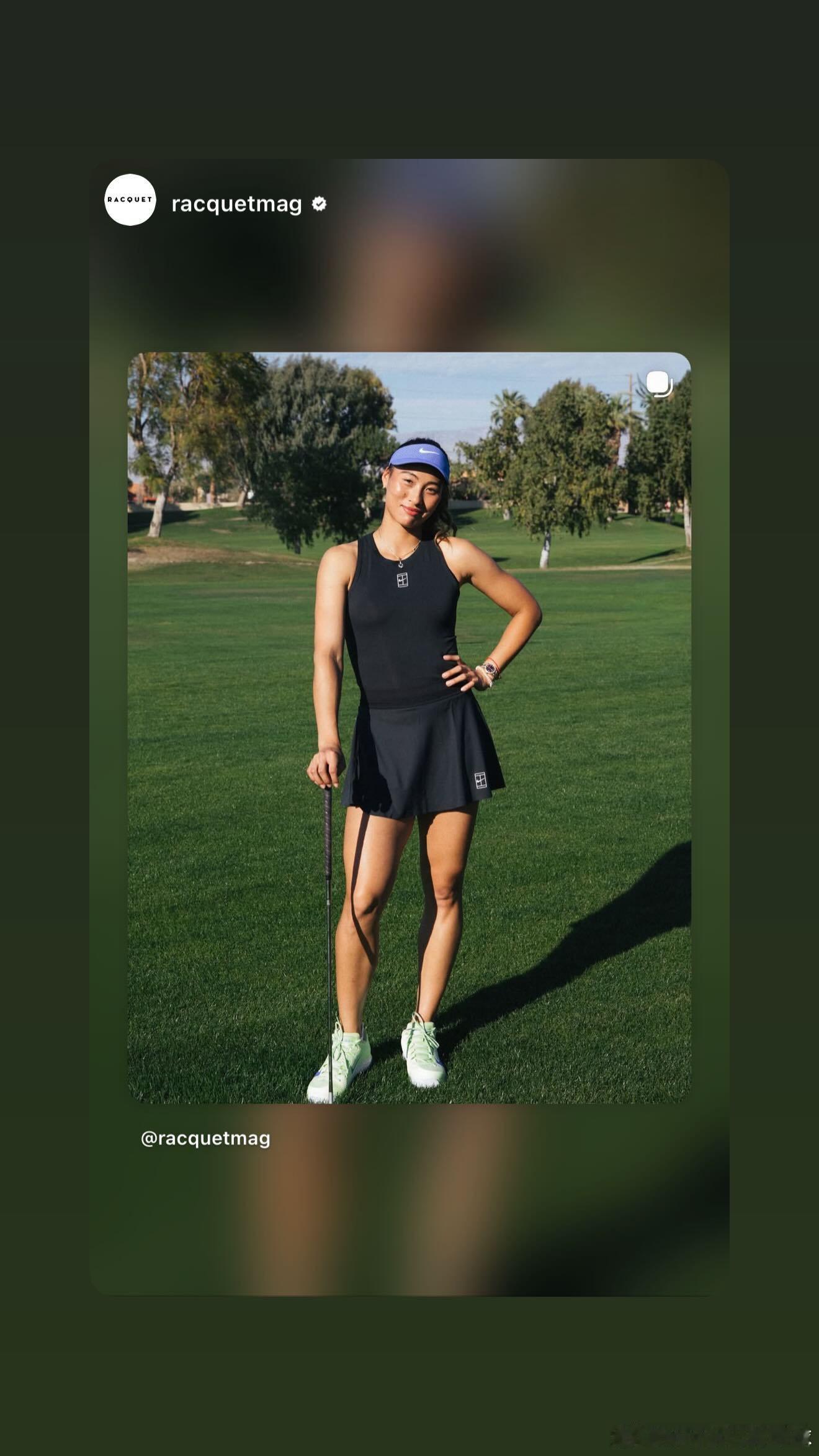 郑钦文的跨界封面照郑钦文为racquetmag拍了封面照哦，ig刚刚更新的，这个