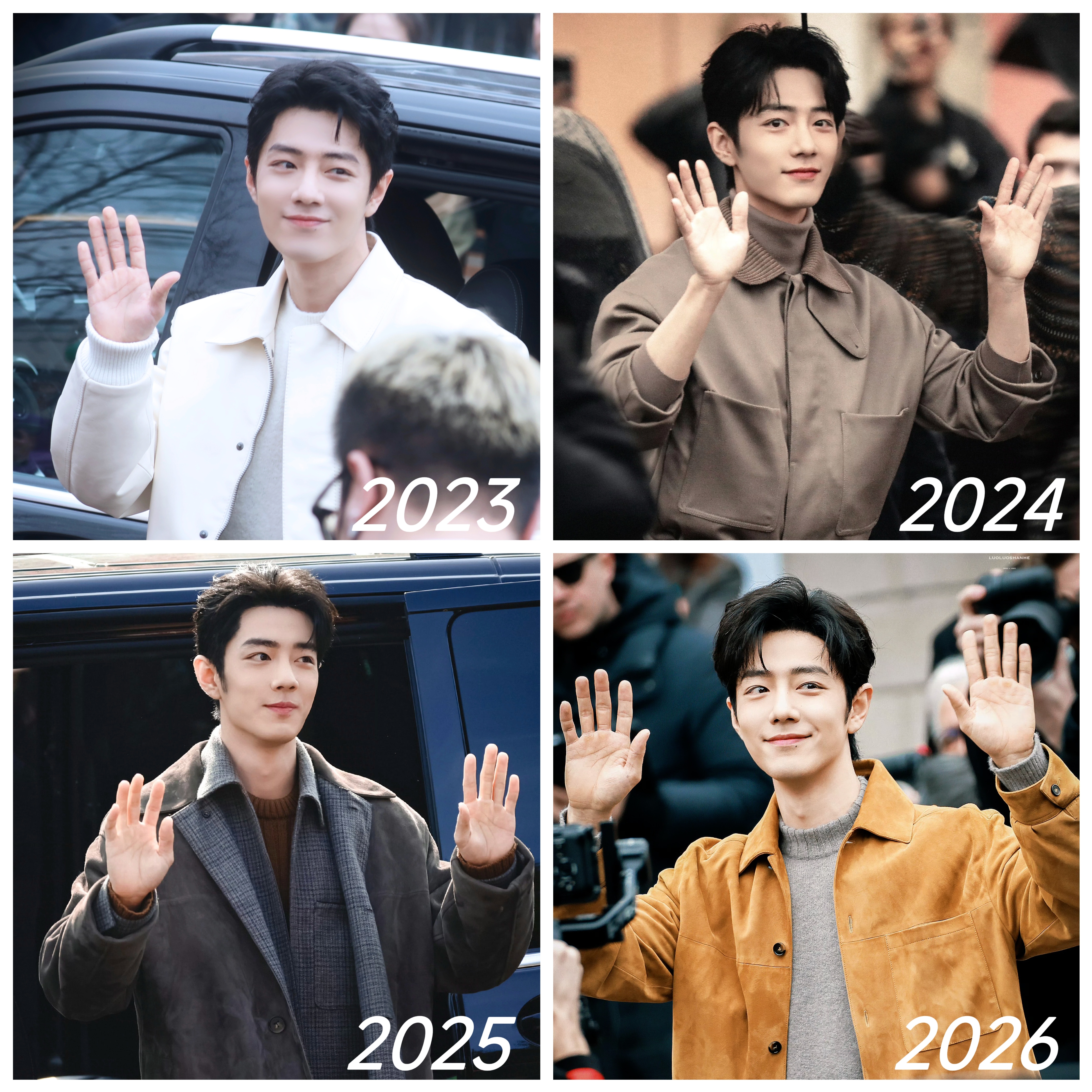 肖战米兰时装周现场直拍感谢博君一肖站姐拍摄的肖战，战咪好美好温柔！四年了，越来越