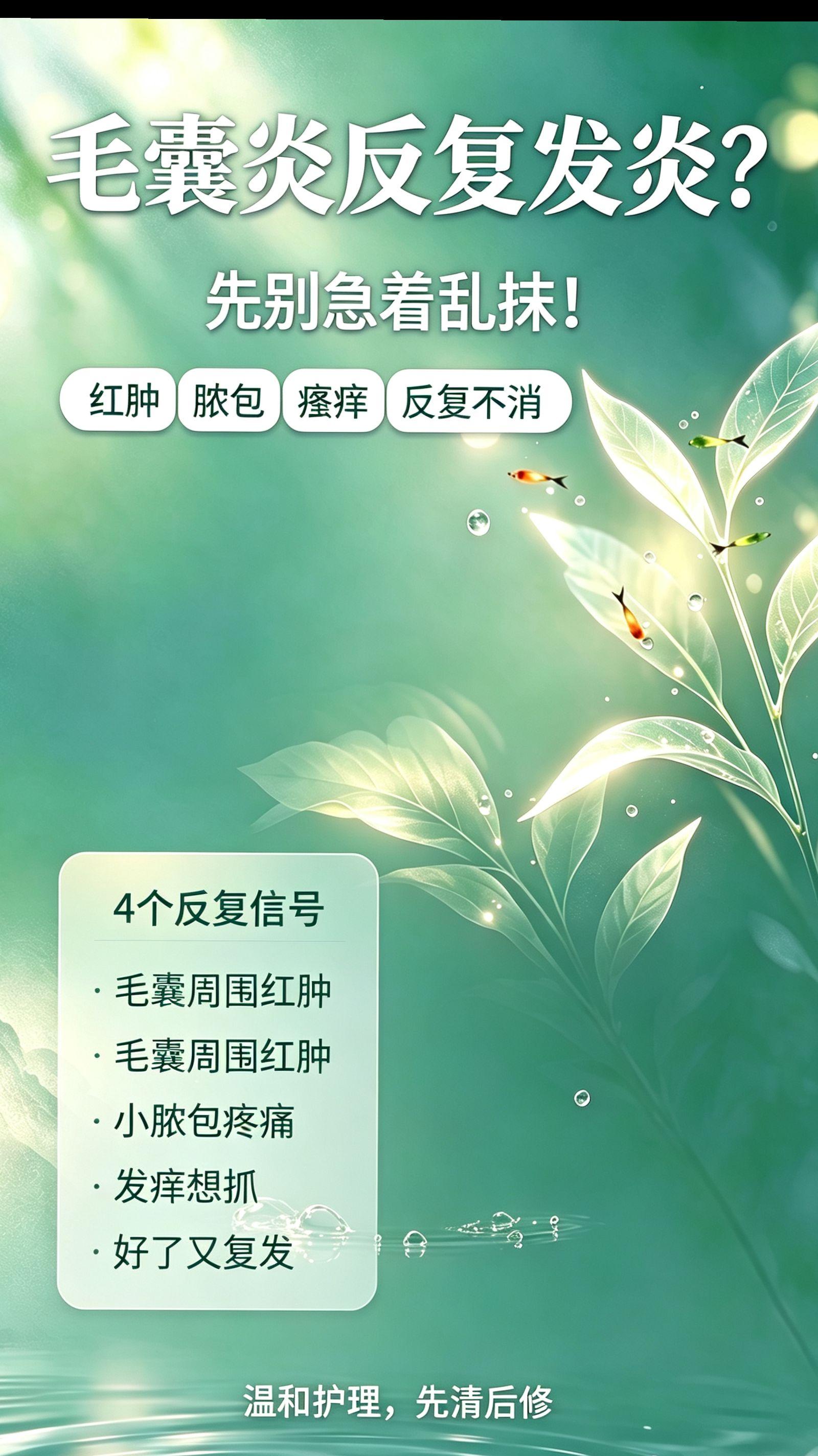 毛囊炎反复发炎？先别急着乱抹！