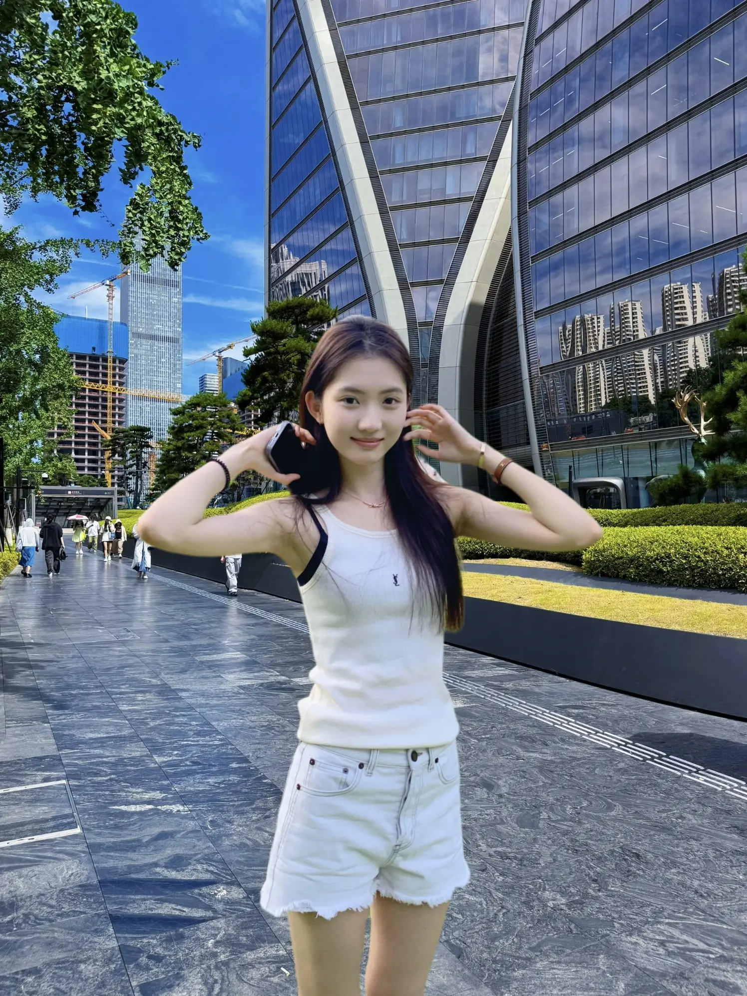 清纯甜美 ootd穿搭 青春美少女