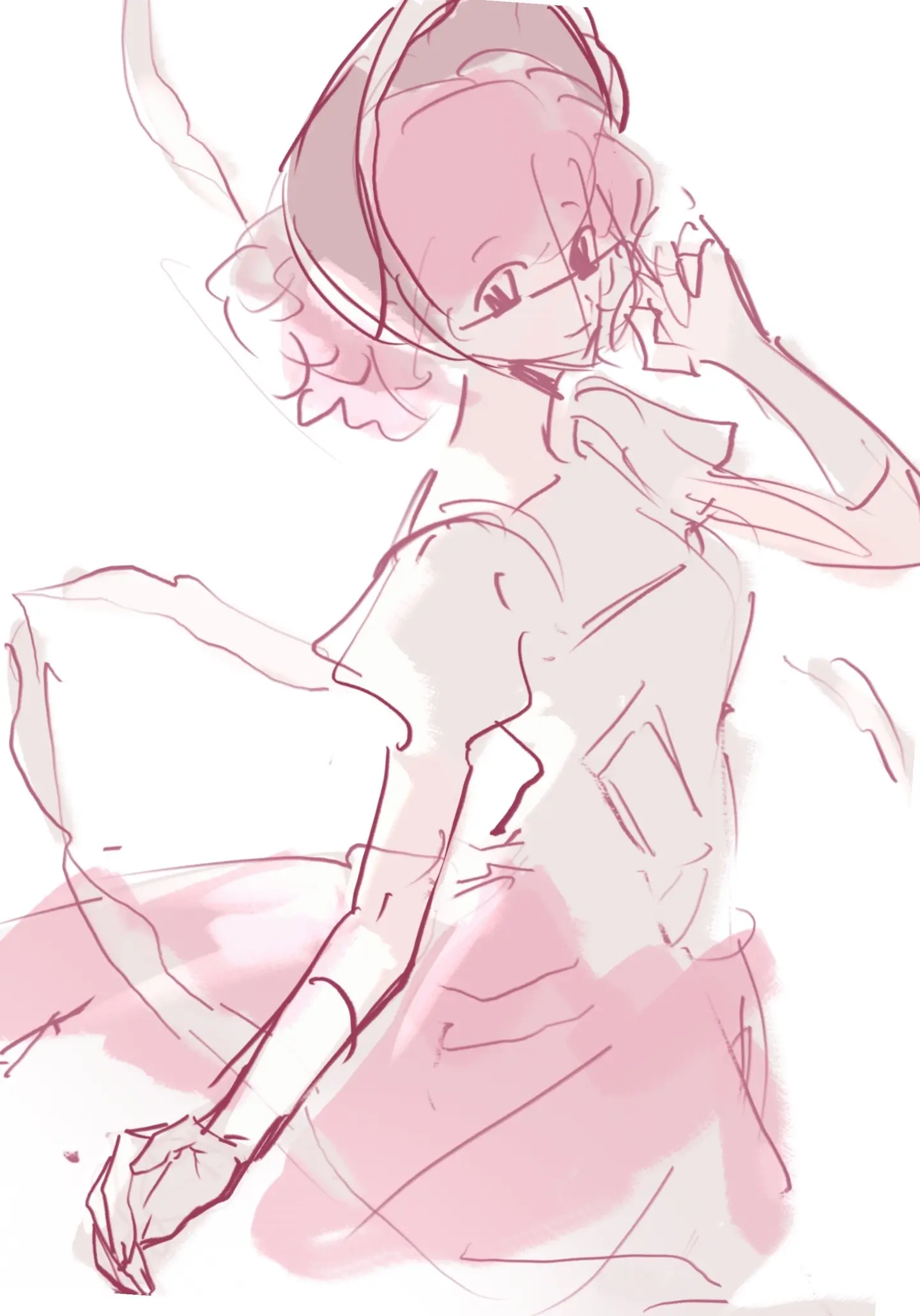 水灵灵的画了一个温柔女子。