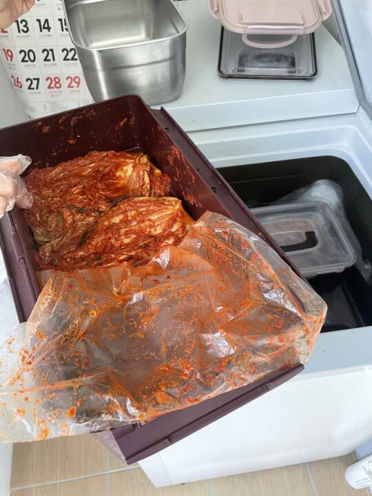 韩国大妈给我泡菜 哈哈哈