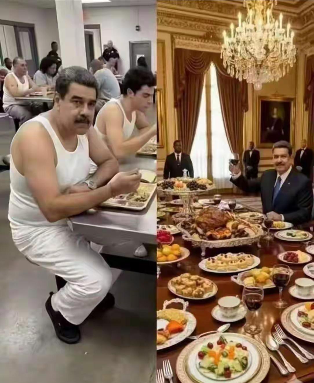 马杜罗这伙食标准，冰火两重大啊。