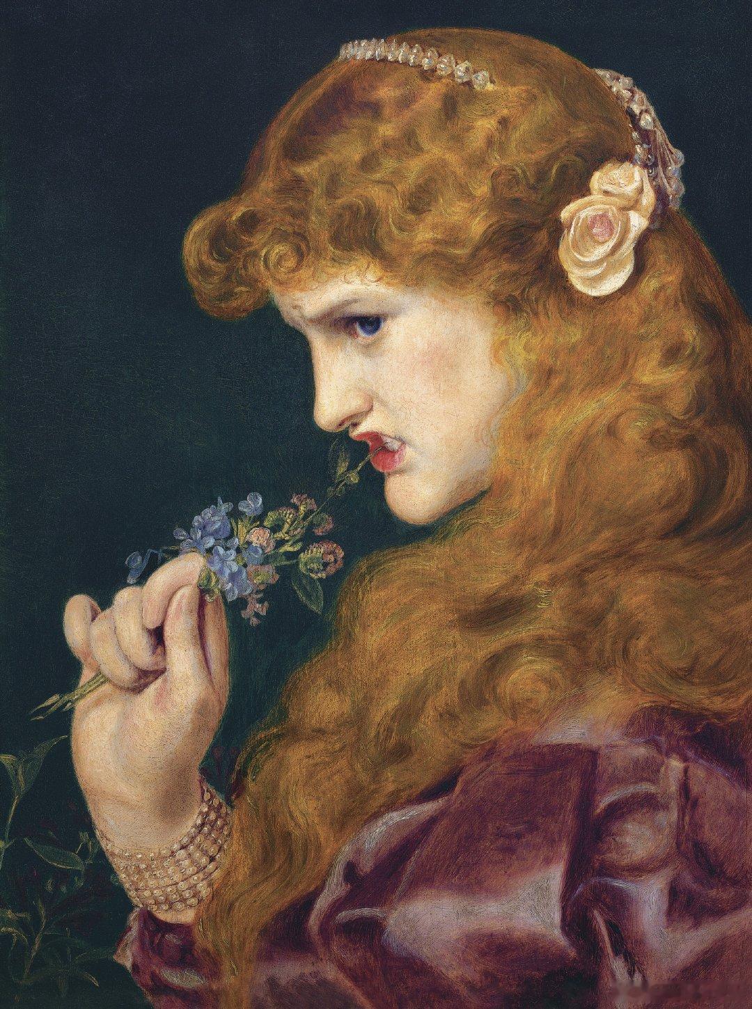 西洋历史文化鱼缸 英国画家Anthony Frederick Sandys (1