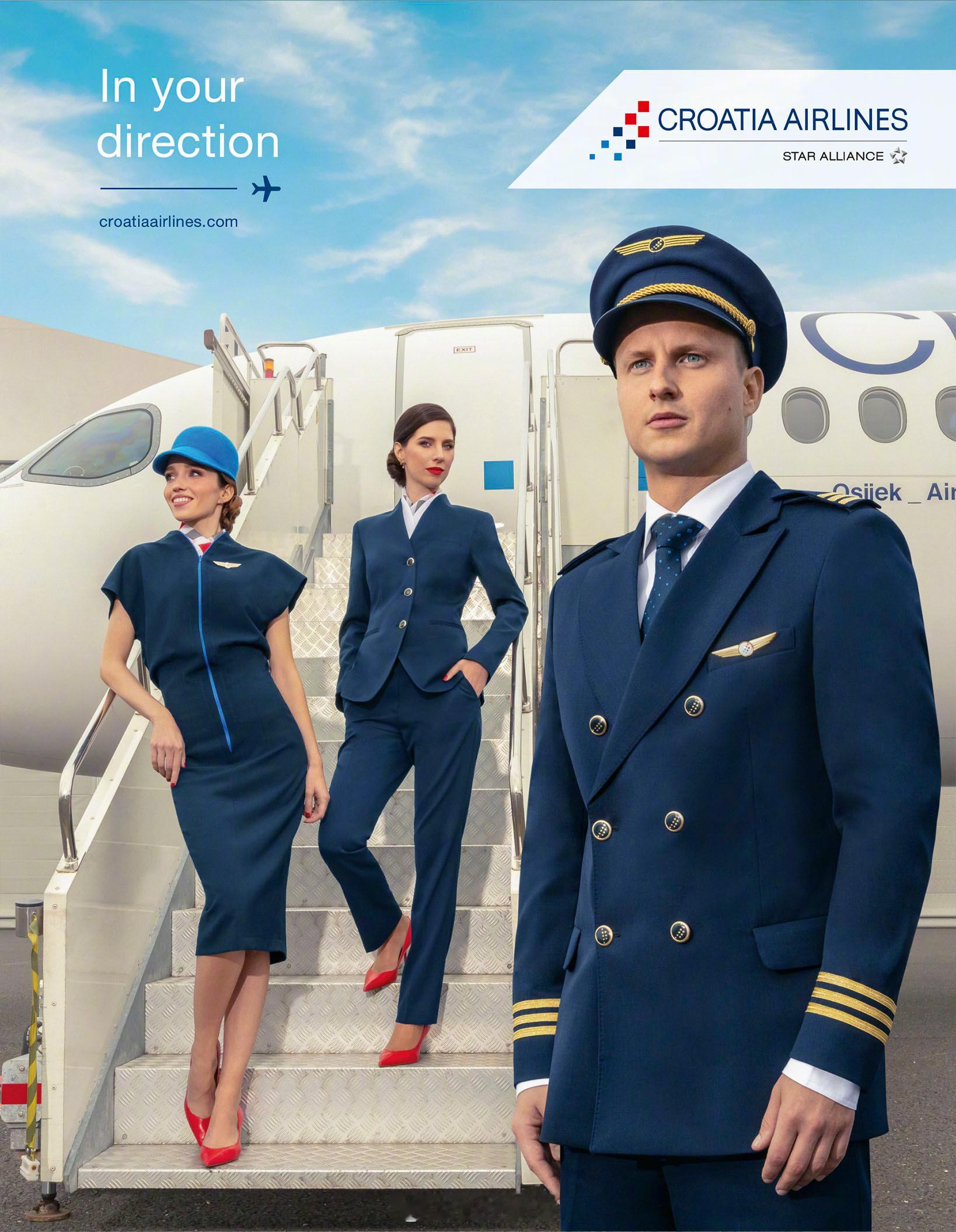【这个国家航空乘务员新制服，你觉得好看吗？】克罗地亚航空推出由Martina V