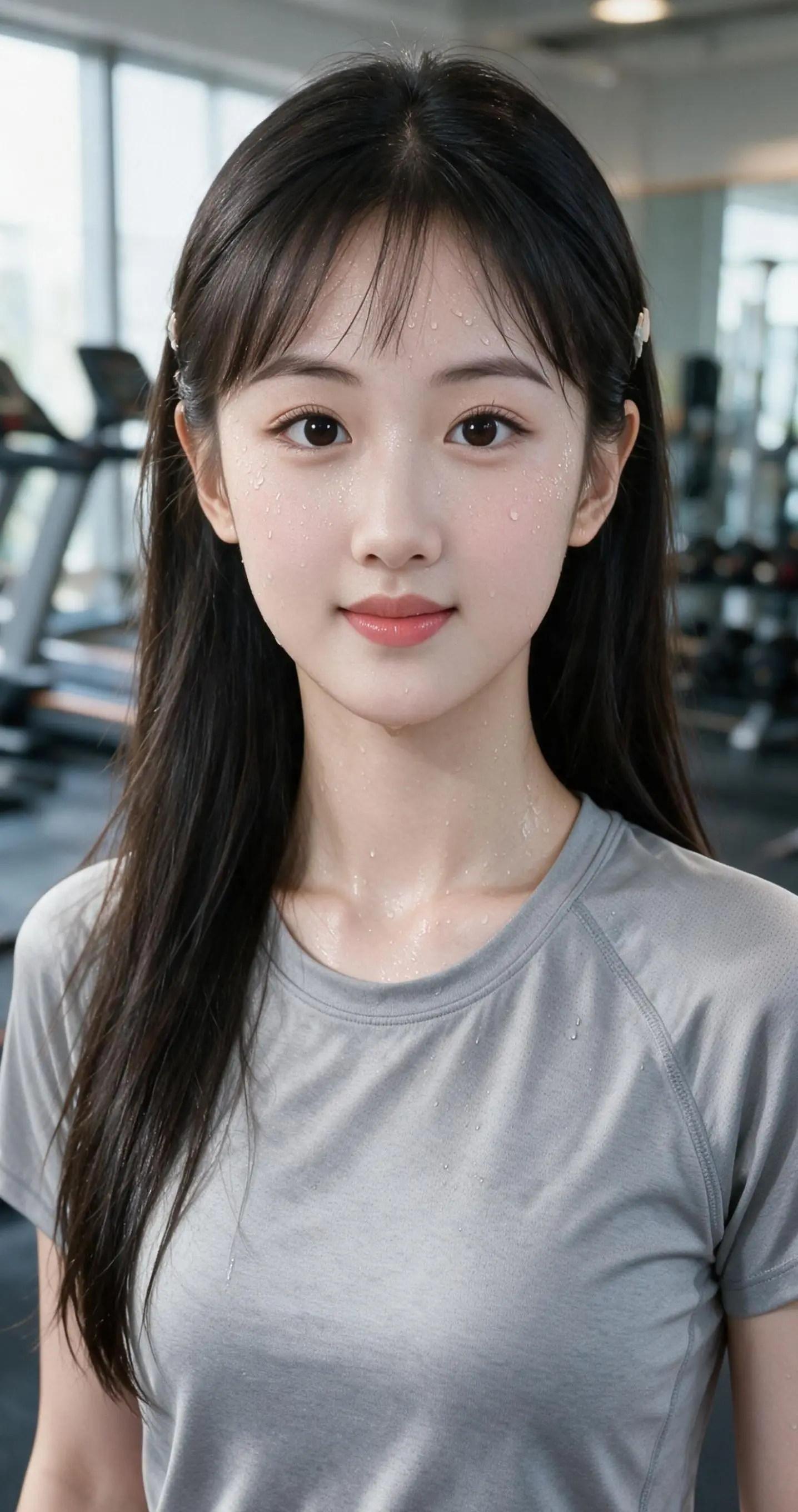 AI健身房湿身甜酷照 ai创作全新升级 运动健身女孩穿搭 健身练的不只是身材