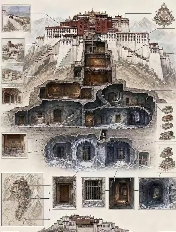 布达拉宫，快要撑不住了。不是外墙裂了，也不是颜色褪了。是底下那些看不见的地方。一