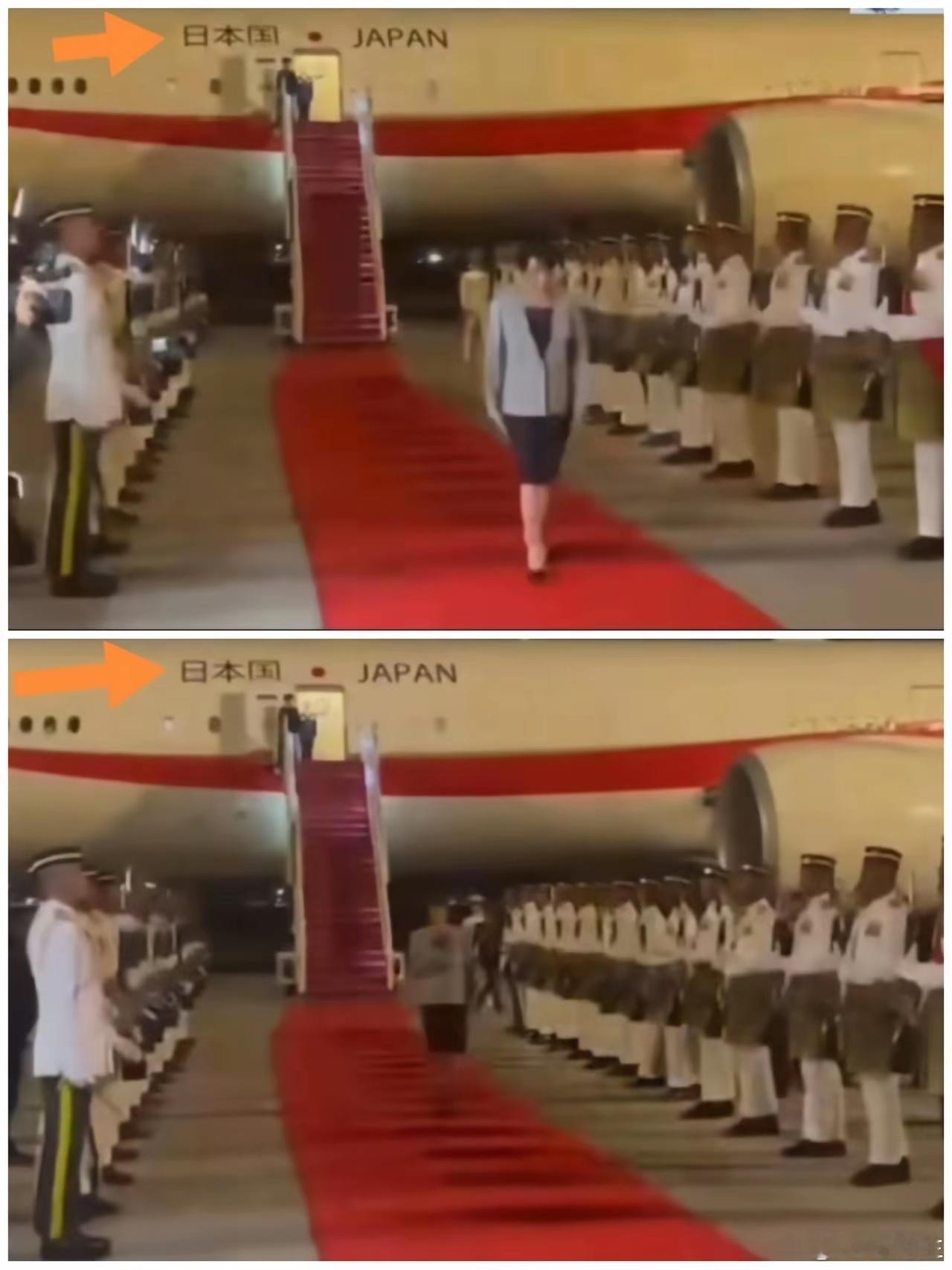日本首相出访专机用汉子写“日本国”。 ​​​