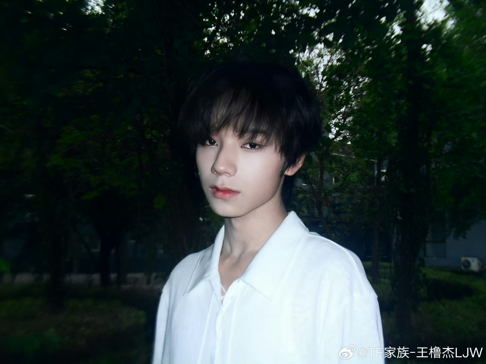 王橹杰微博更新来袭📷每张画面都堪比精致画报，白衬衣干净清爽，氛围感直接拉满！狠
