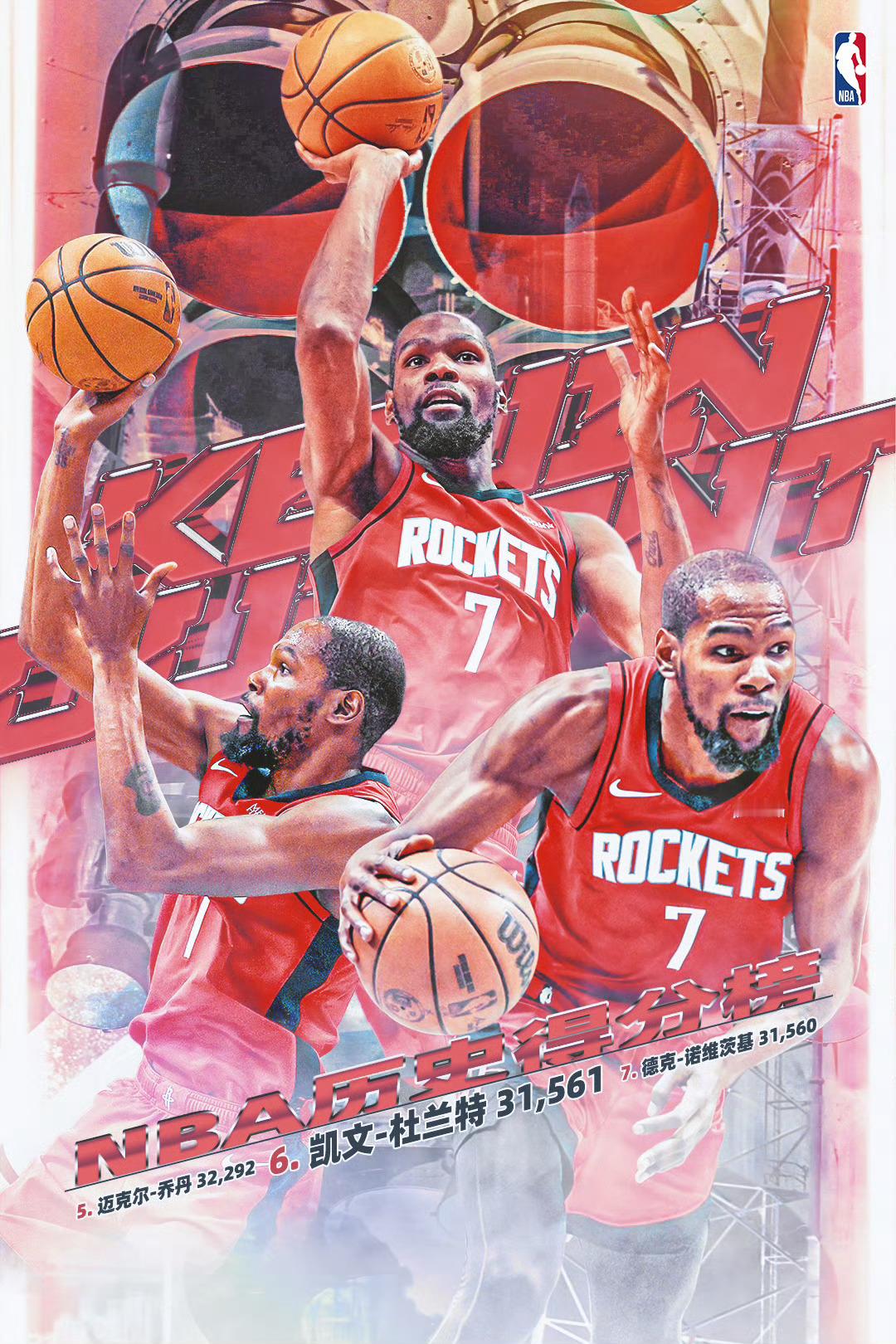 B站百大UP主不知道阿杜将来会不会入驻B站？今日火箭主场对阵鹈鹕第四节，杜兰特拿