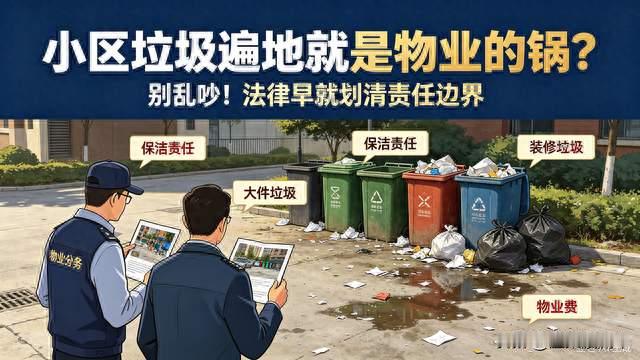 小区垃圾遍地全怪物业？很多业主吵错了！法律早就划清责任边界