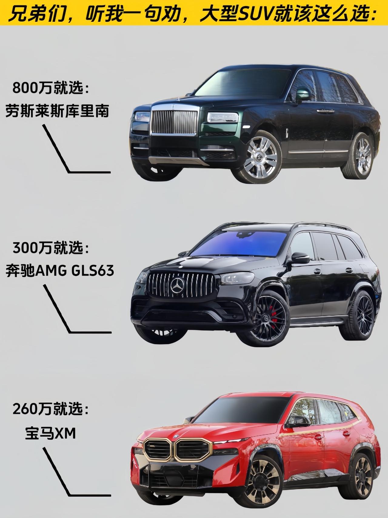 大型SUV不知道怎么选？兄弟们，听我一句劝！#suv #劳斯莱斯库里南