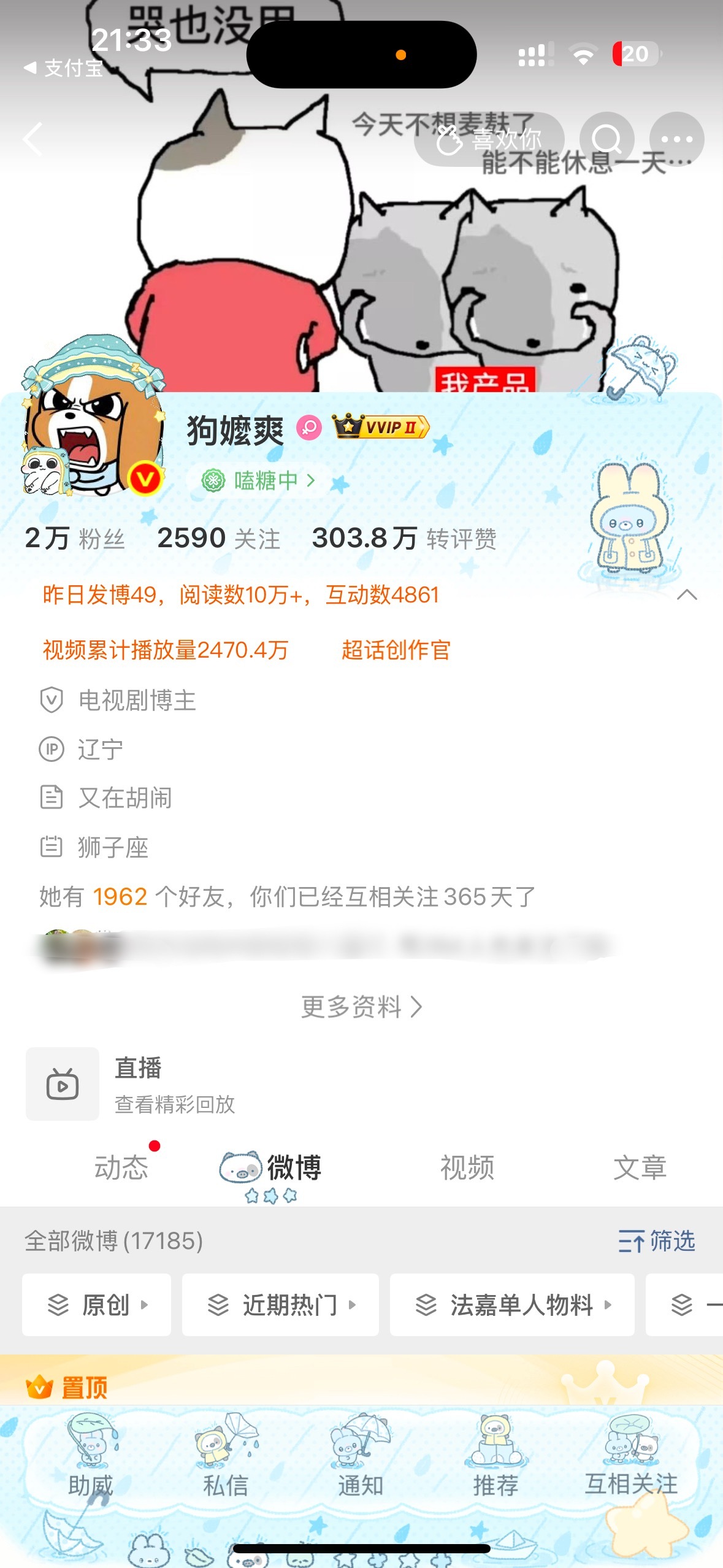 突然发现今天是和一只小狗的一周年纪念日🤏