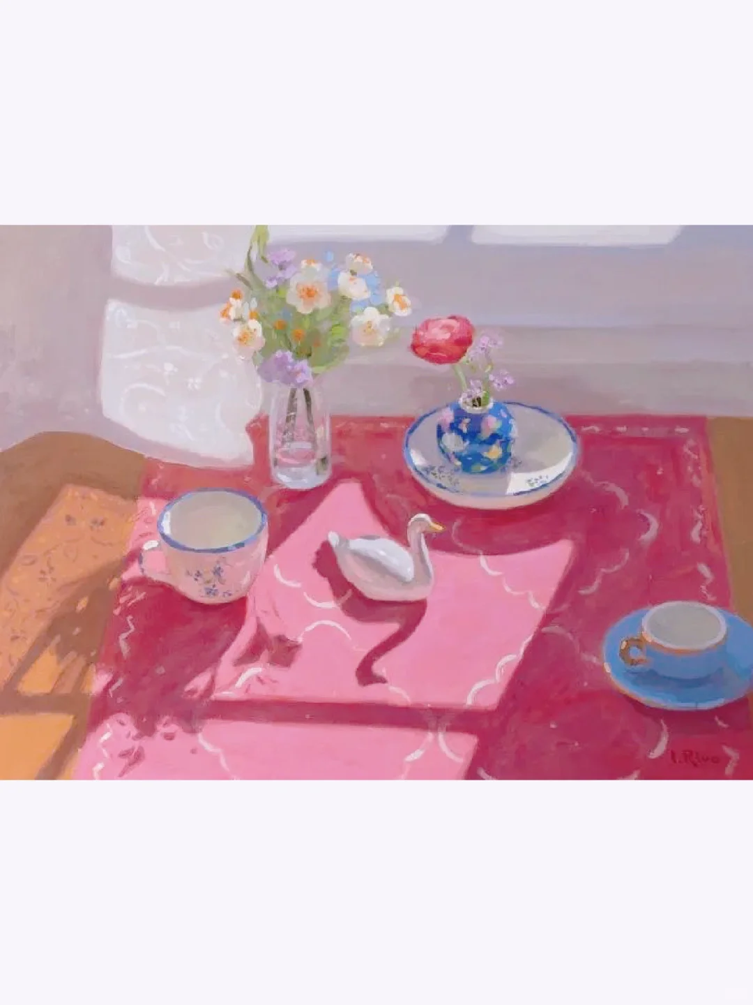 这色调温柔的水粉画，真的越看越舒适！