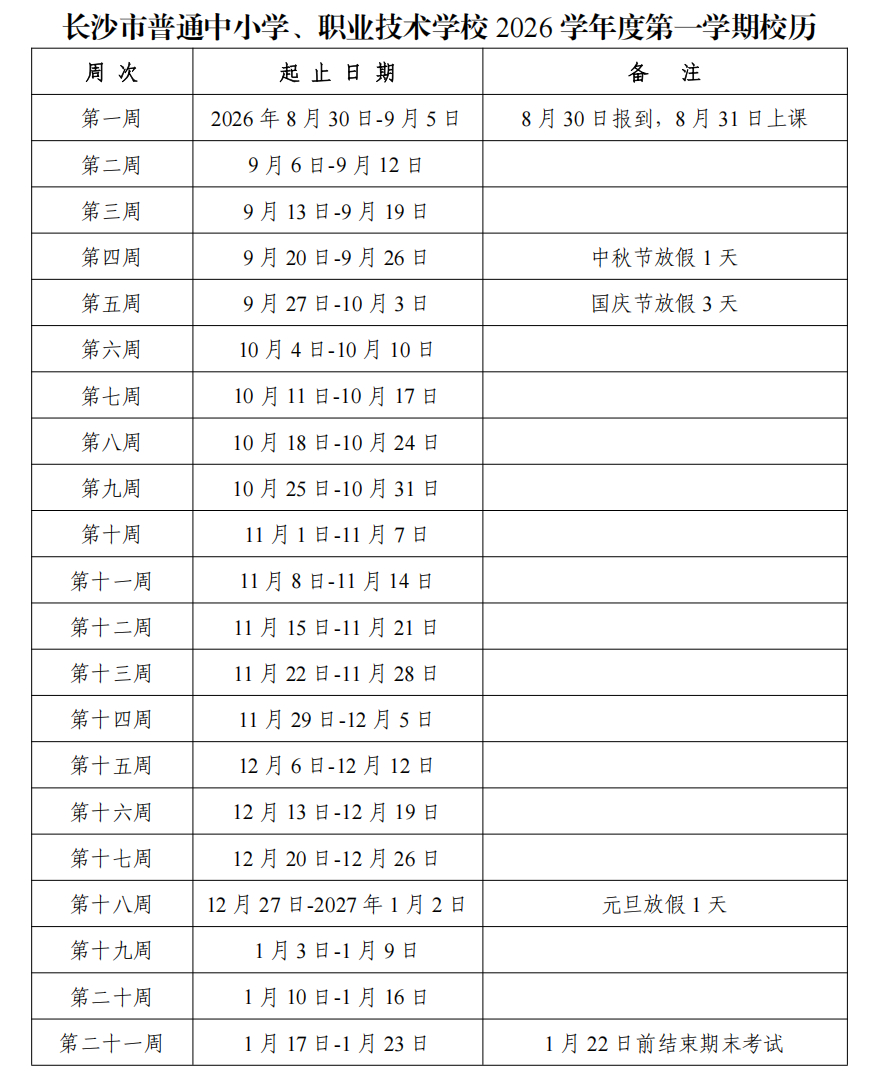 【长沙下学期开学时间已定】长沙中小学暑假时间定了 暑假什么时候开始？下学期什么时