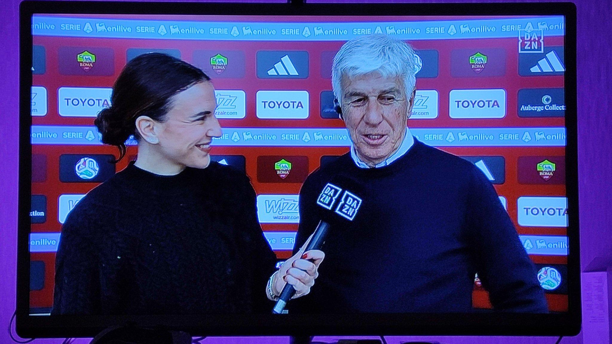 加斯佩里尼赛后接受DAZN+Sky采访+出席新闻发布会：莫德里奇表示罗马上半场占