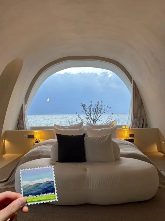 大理🌊躺看洱海！270° 落地窗美到窒息