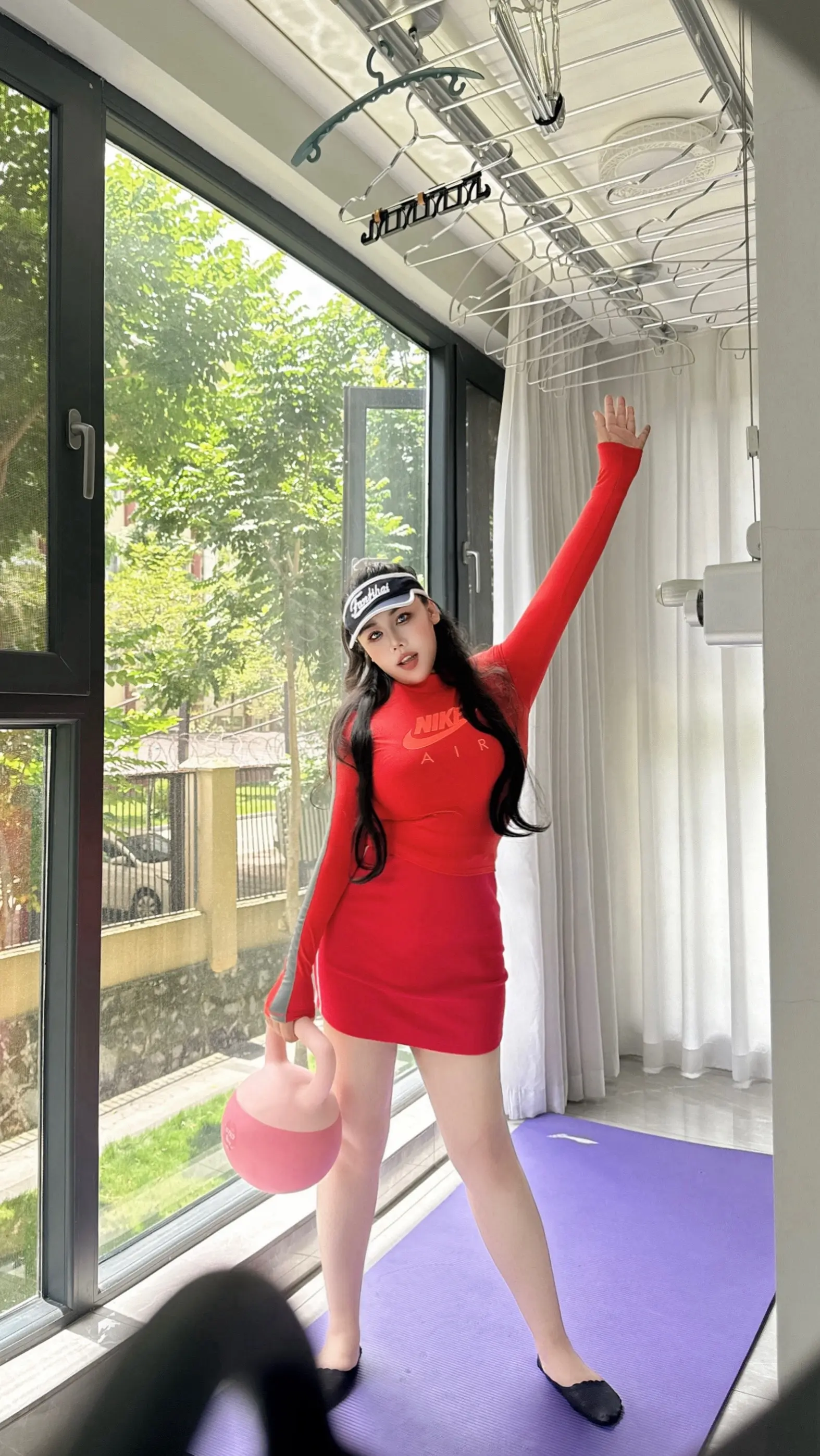 没有健身痕迹，只有ootd。