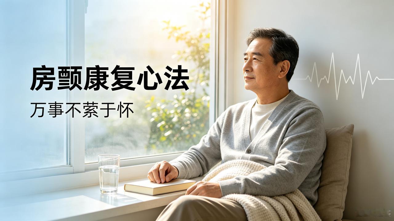 房颤康复心法：万事不萦于怀
 
很多房颤病友术后总反复，根源从来不在身体，而是心