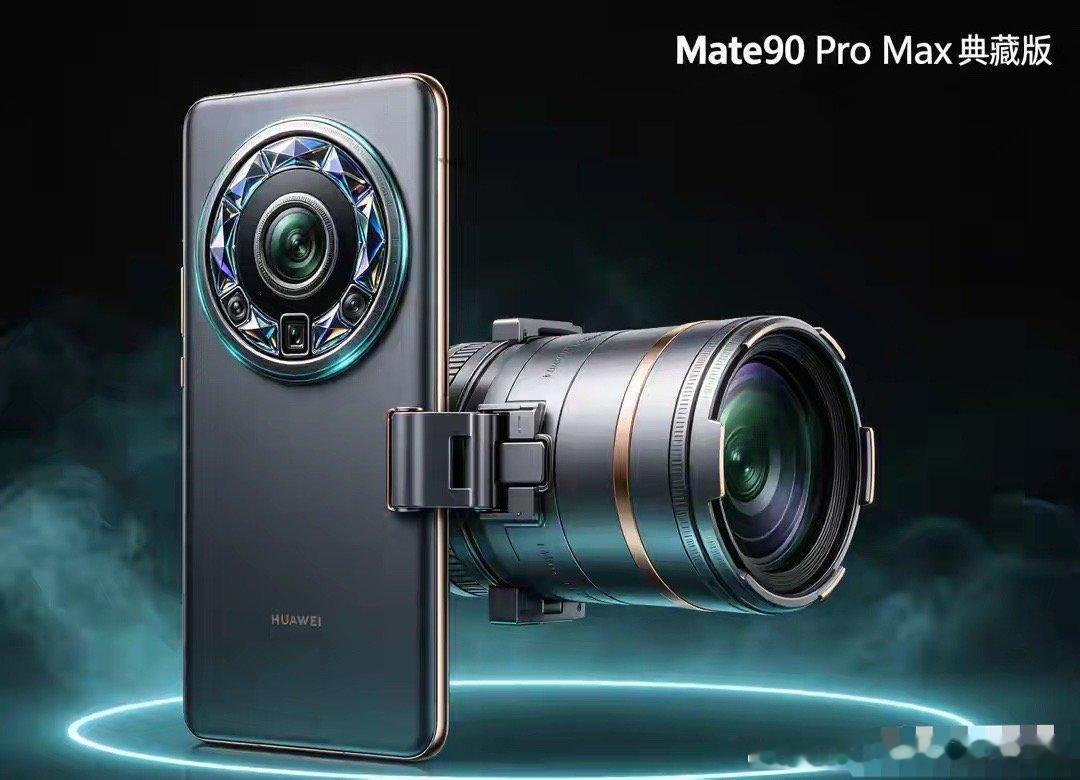 Mate90 Pro Max典藏版细节曝光：宝石星环加持，还可外接镜头 ​​​