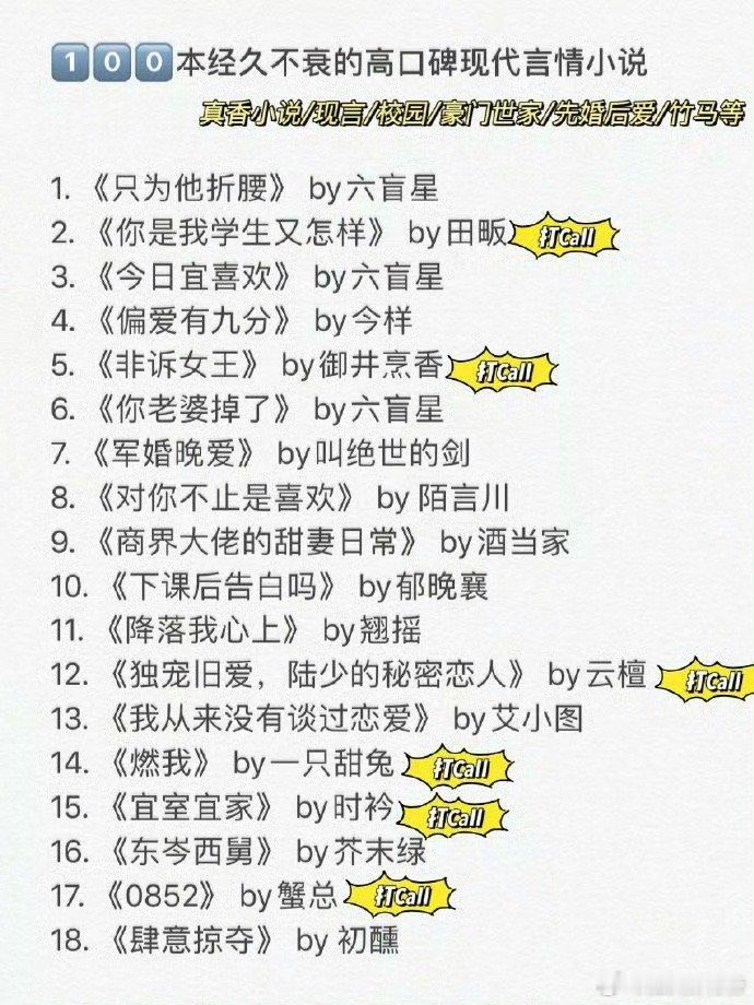 别闹书荒辣！200本高质量言情甜宠小 说，网上这组图真的是满分了，爱看书的快一把