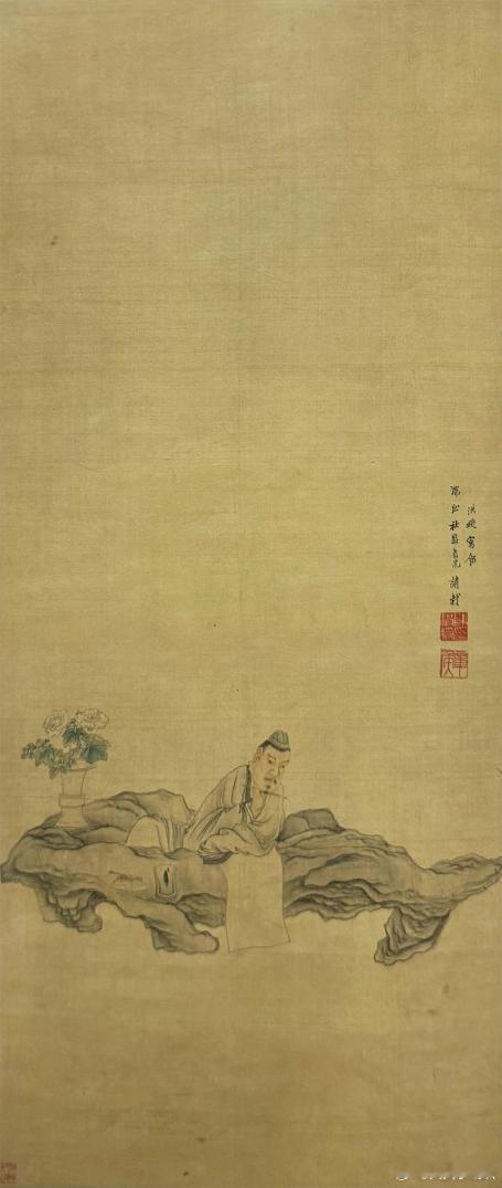 国史古风 【中华名画欣赏 《高士图》（陈洪绶）】       明代大家陈洪绶的《