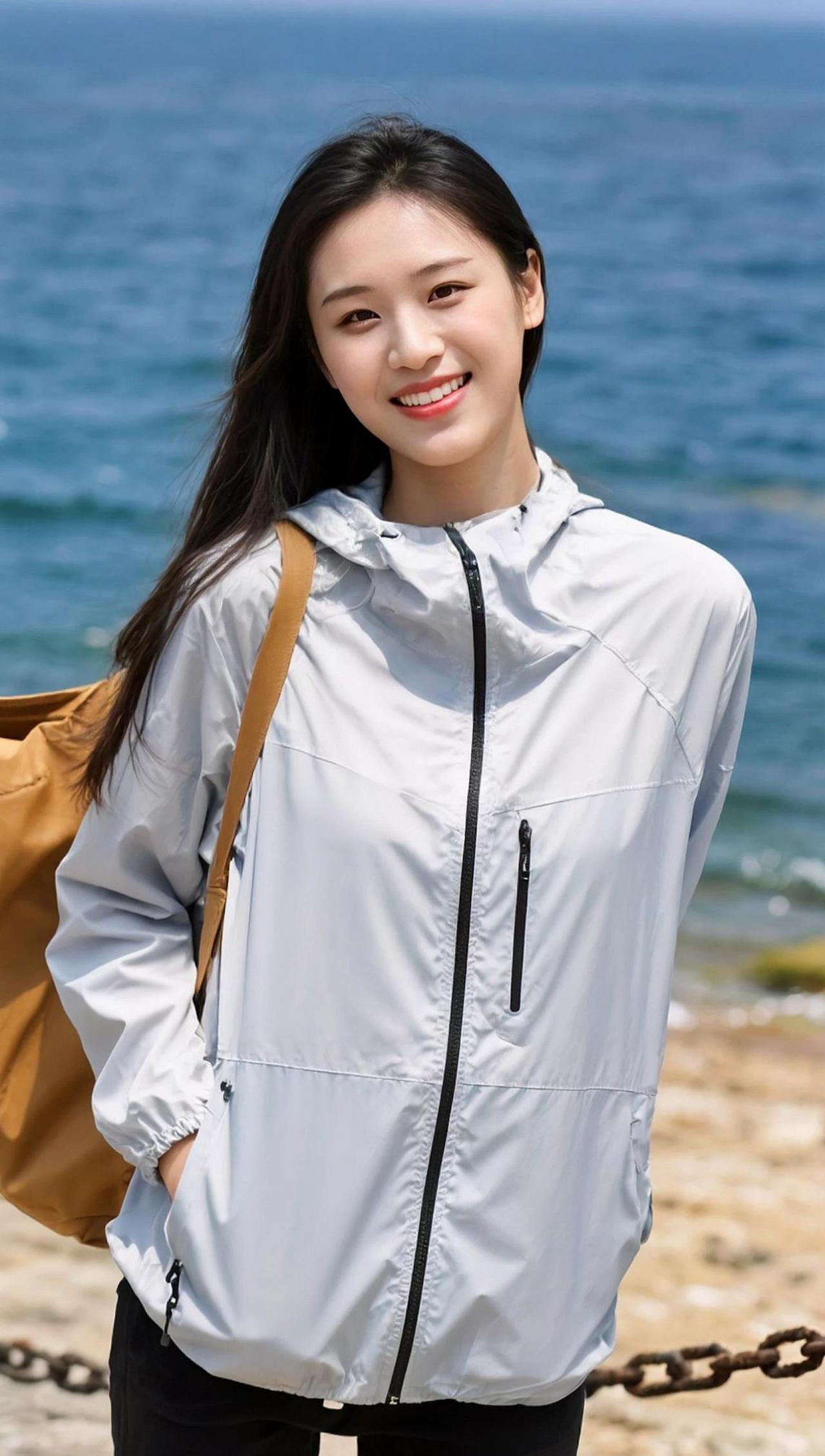 海边的风，吹散了城市的烦恼，却吹不走我的自拍瘾。这防晒衣，穿得比我的演技还到位，