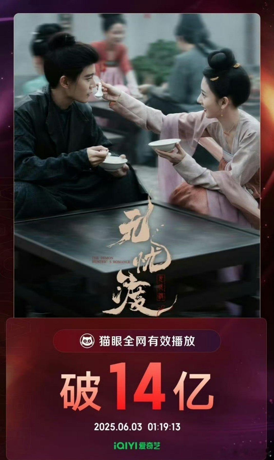 任嘉伦 宋祖儿《无忧渡》全网有效播放破14亿！！🎉 ​​​