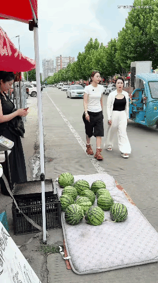 西瓜摊还有助孕功能呀[赞][大笑]     图片来自网络，侵删。