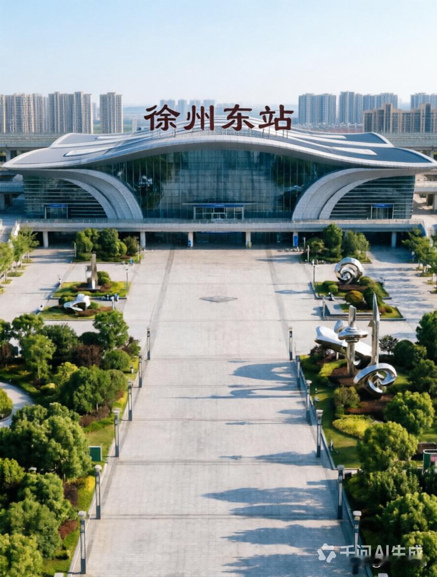 徐州东站那建筑，现代感简直爆棚！一走进站房，大面积的玻璃幕墙通透明亮，阳光肆意洒