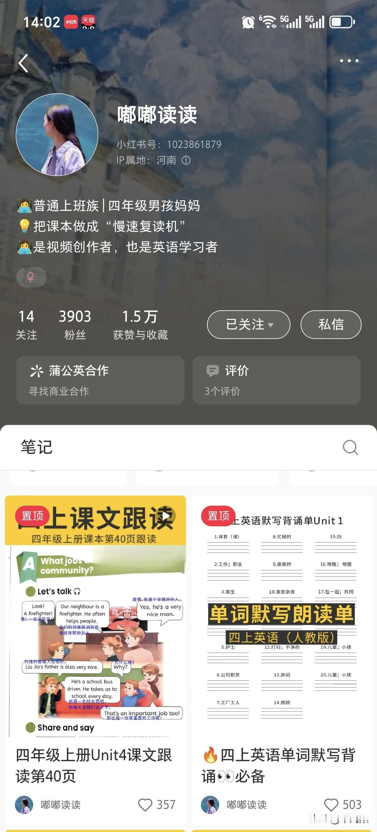 最近超喜欢的一个英语博主，她的页面很整齐，封面统一，很垂直，没有什么乱七八糟的内