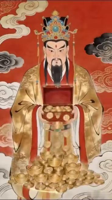 天门开、地门开，五路财神进门来。一赐福、二赐财，赐来金银抱满怀。三赐吉、四赐祥，