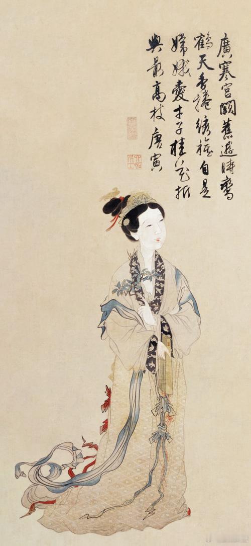 #美学研究所#唐伯虎《嫦娥执桂图》#美学研究所# ​​​