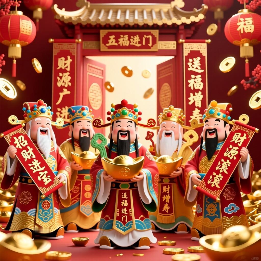 每日金句发文打卡正月初五迎财神，送祝福