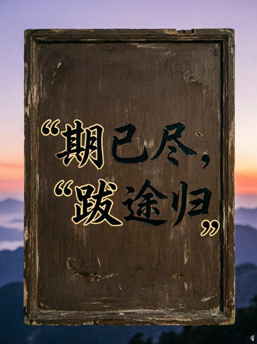 期已尽，跋途归大v聊车