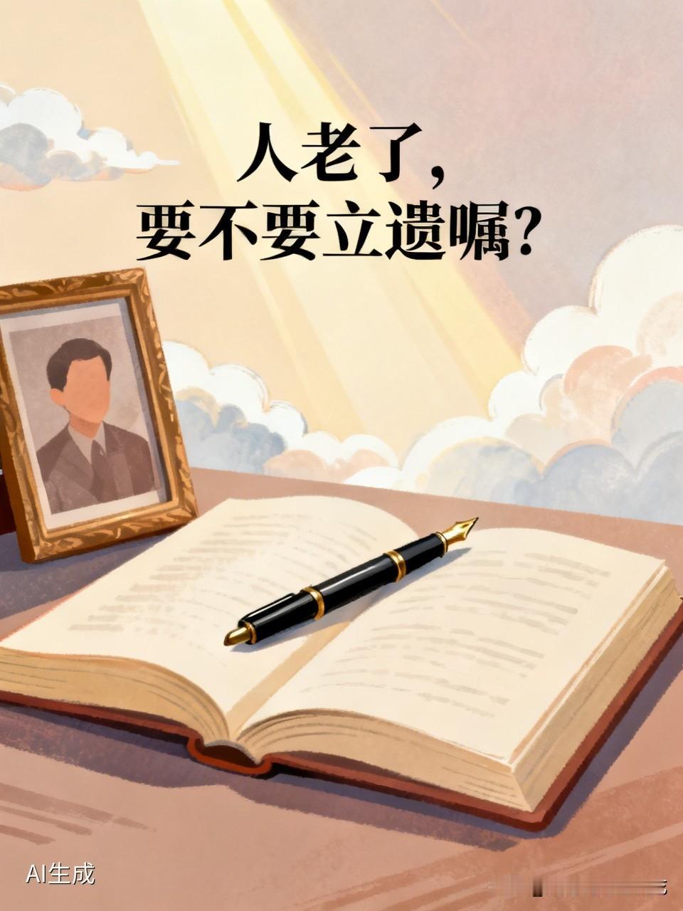 人老了，要不要立遗嘱？现在的社会，因为遗产纠纷的事听的多了，很多人为了不让后代，