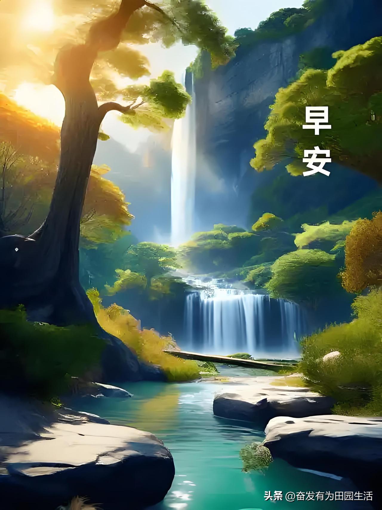 治愈系美景照早安吉祥，大自然空气新鲜。
