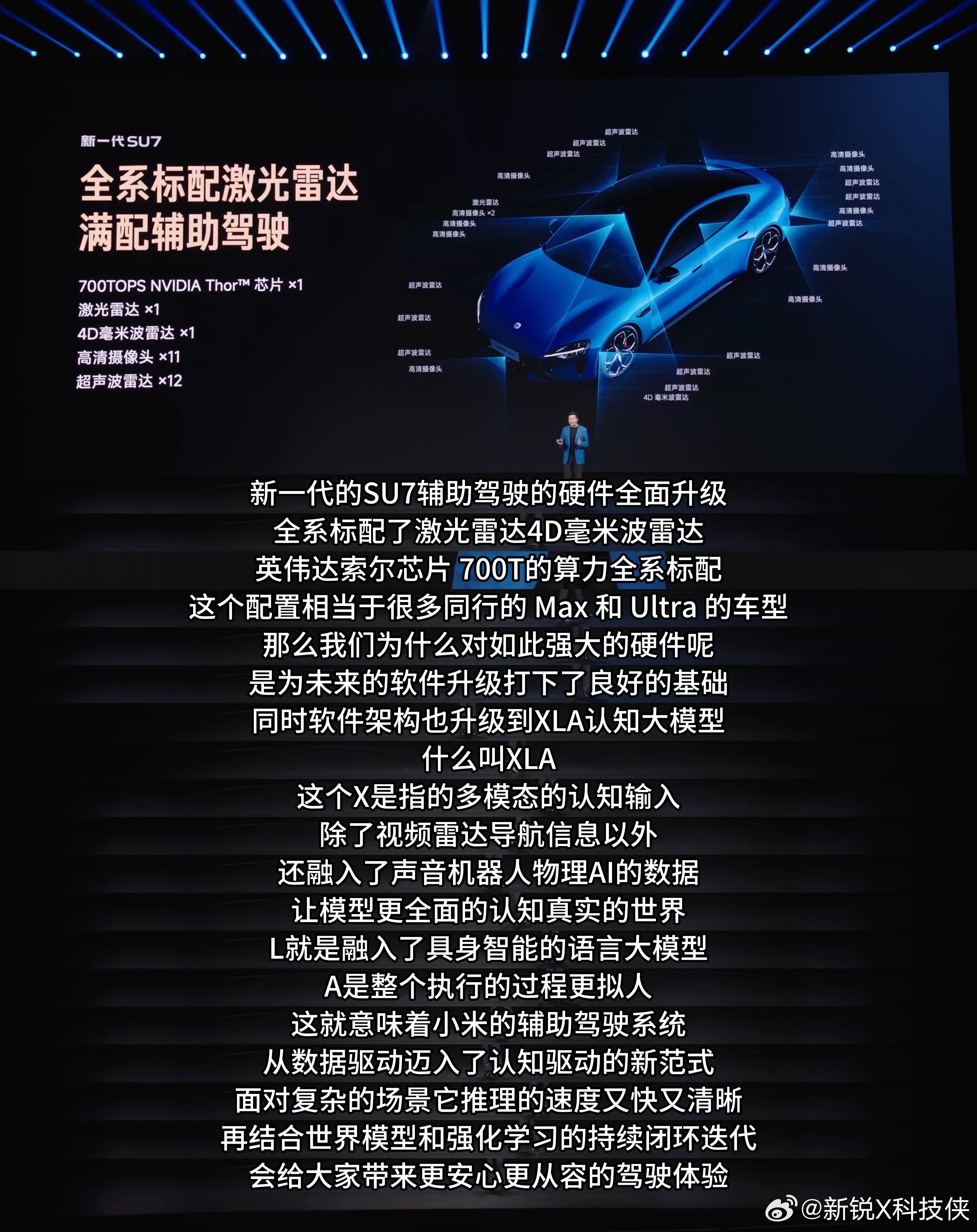 新一代SU7辅助驾驶软硬件全面升级这次SU7的智驾升级，我觉得是真踩在用户需求上