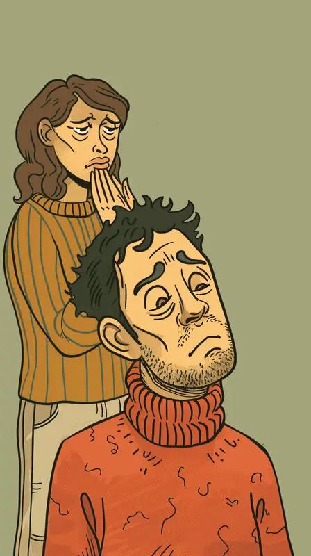 我这儿有个媳妇，经常闹这么一出。她把农药洒在胸前，大声叫嚷着“我喝药了”。她丈夫