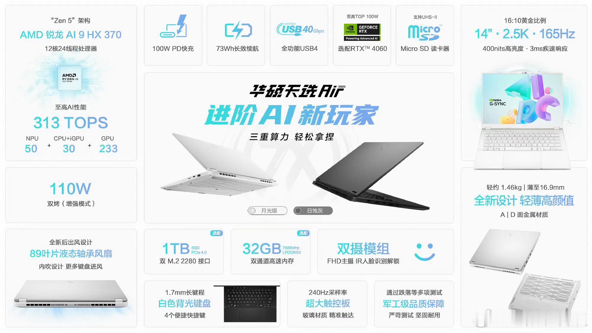 华硕天选今天的两款新品配置和价格都在这里了，说吧喜欢哪一台[二哈] ​​​