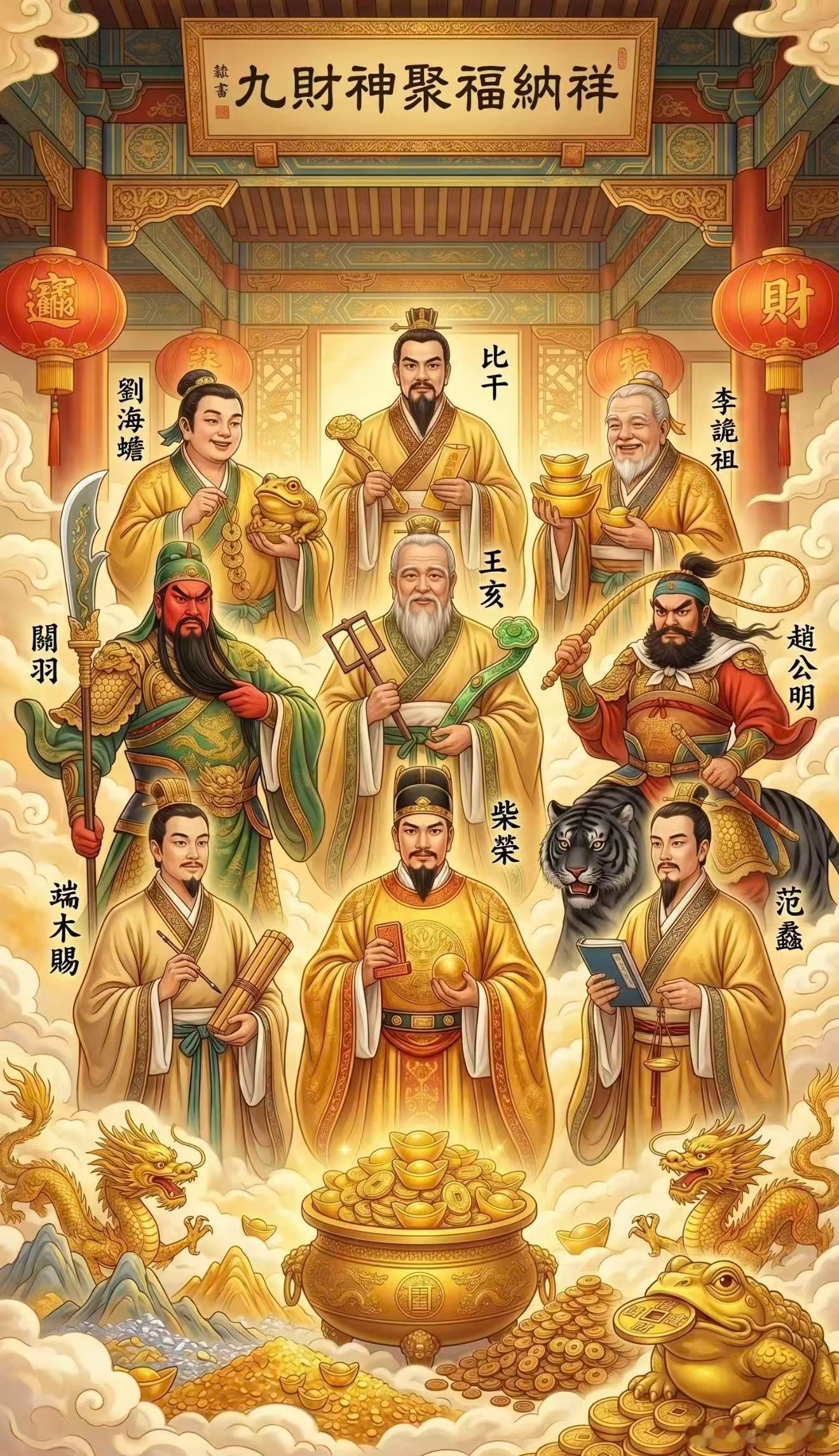 财神到，稳守盈利行情波动之中守住利润，不盲目跟风冒险。收益长久稳定，求财走正道，
