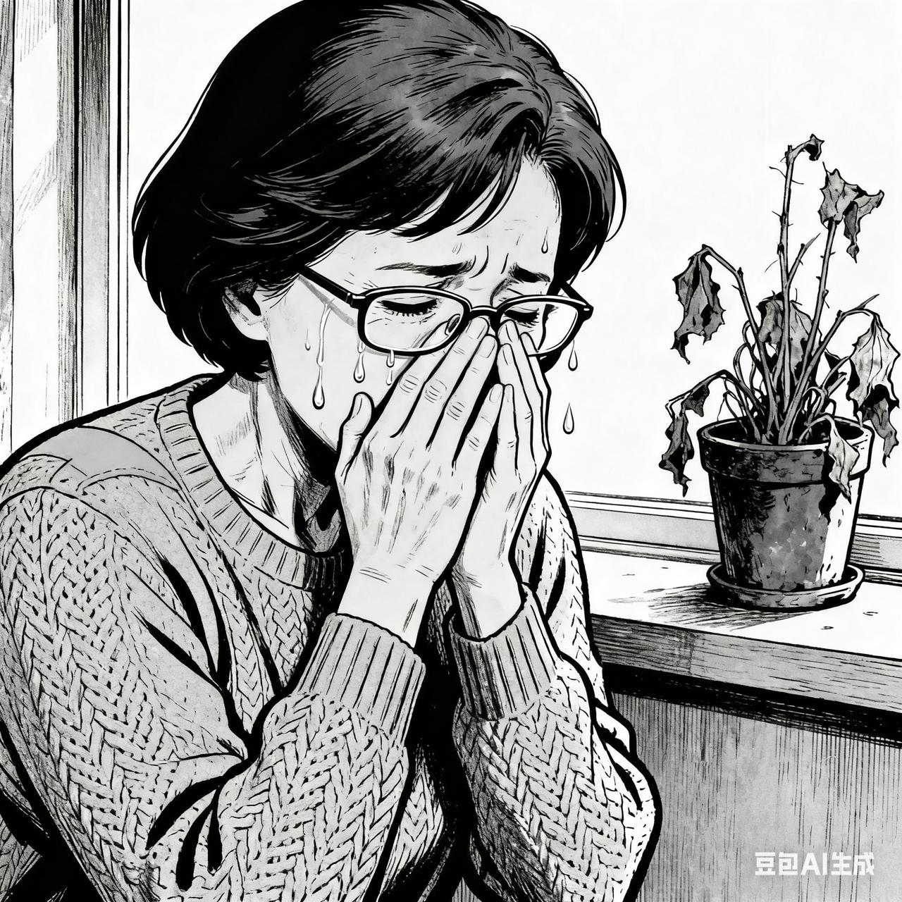 小姨妈收到了一条来自儿子的信息“妈，我们就不回去了……”她看着信息，掉下了眼泪