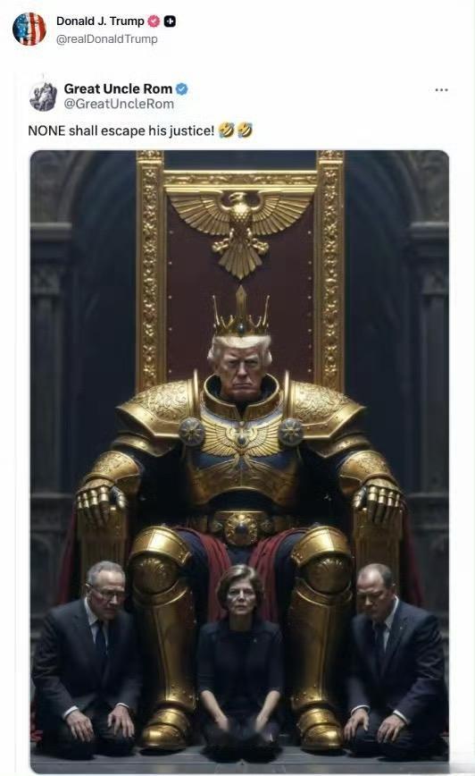 这都可以？

特朗普今天（北京时间11月24日）在自己的社交媒体上发布了一张“特