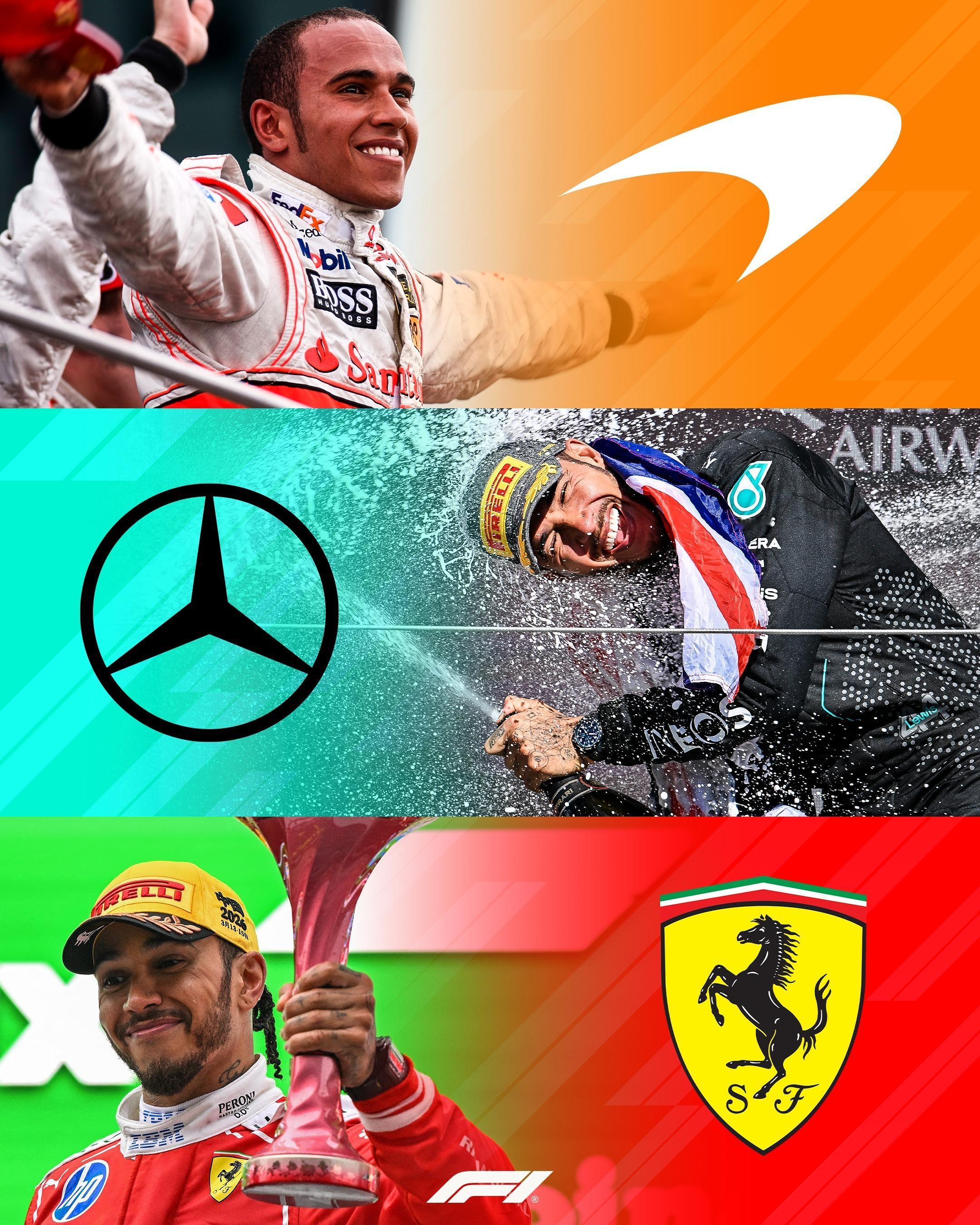 汉密尔顿在上海首次代表法拉利登台，领奖台纪录刷新至203个迈凯伦：49（第1台：