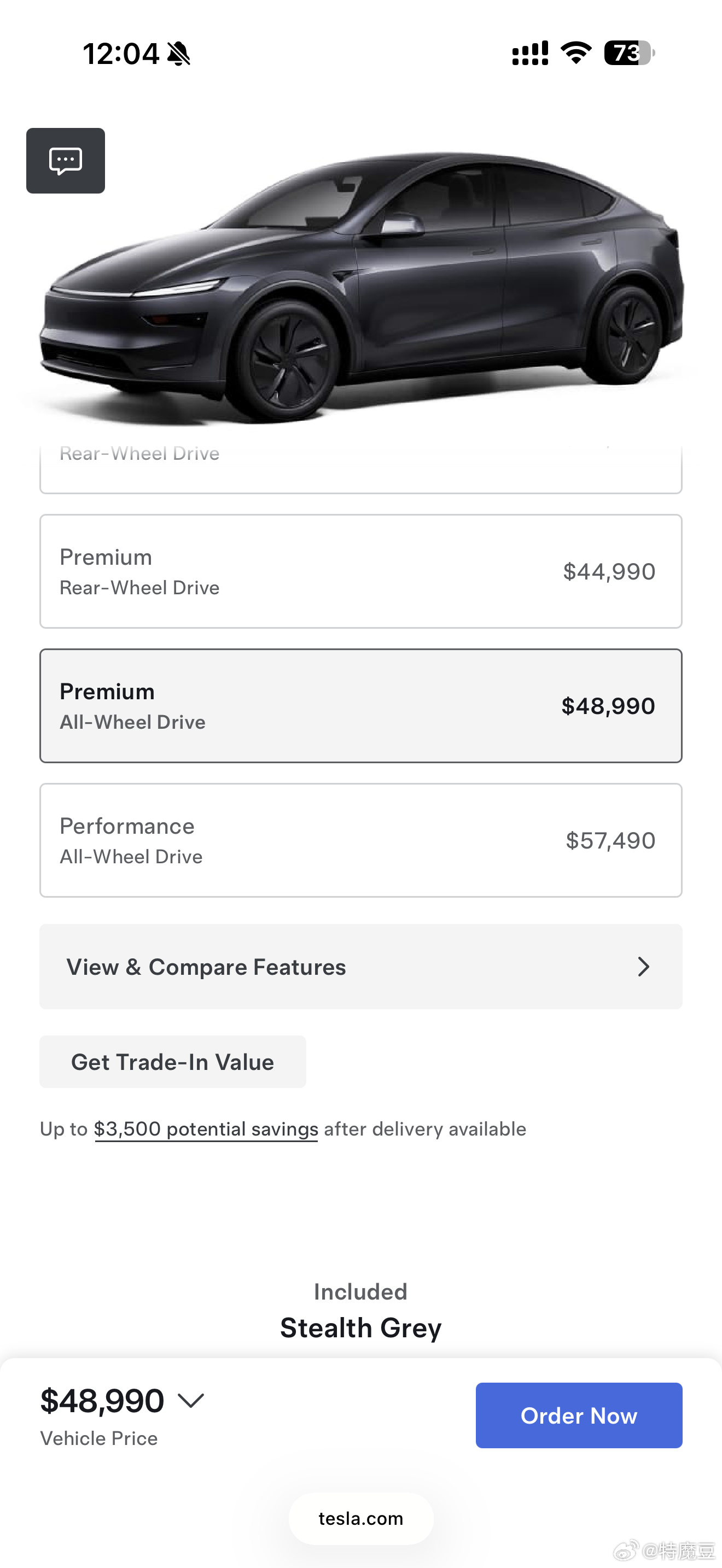 值得注意的是，特斯拉美国只有四驱长续航版可以选择7座选配Model Y L不在美