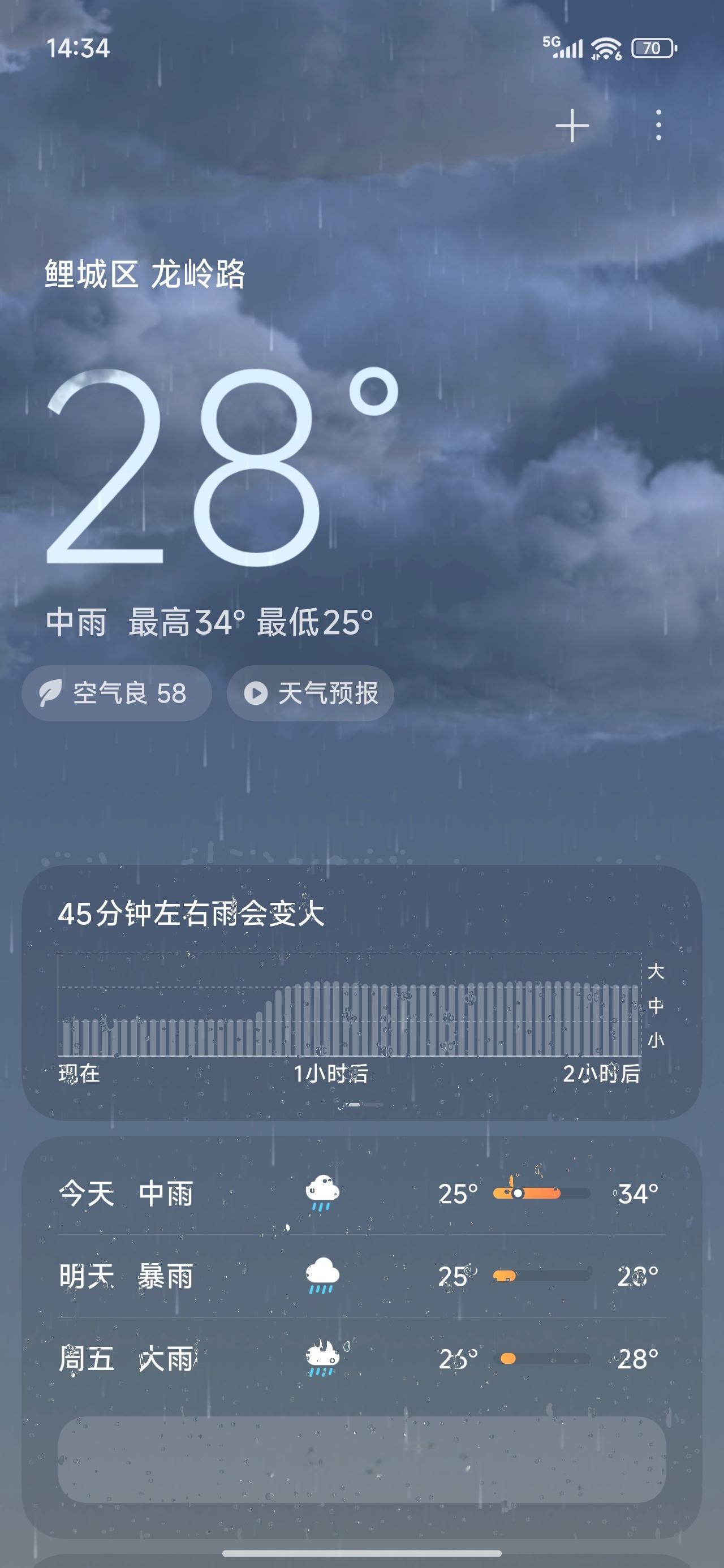 终于下雨了！！！[泪][泪][泪]不容易啊啊啊啊啊PS：MIUI这个天气动画做得