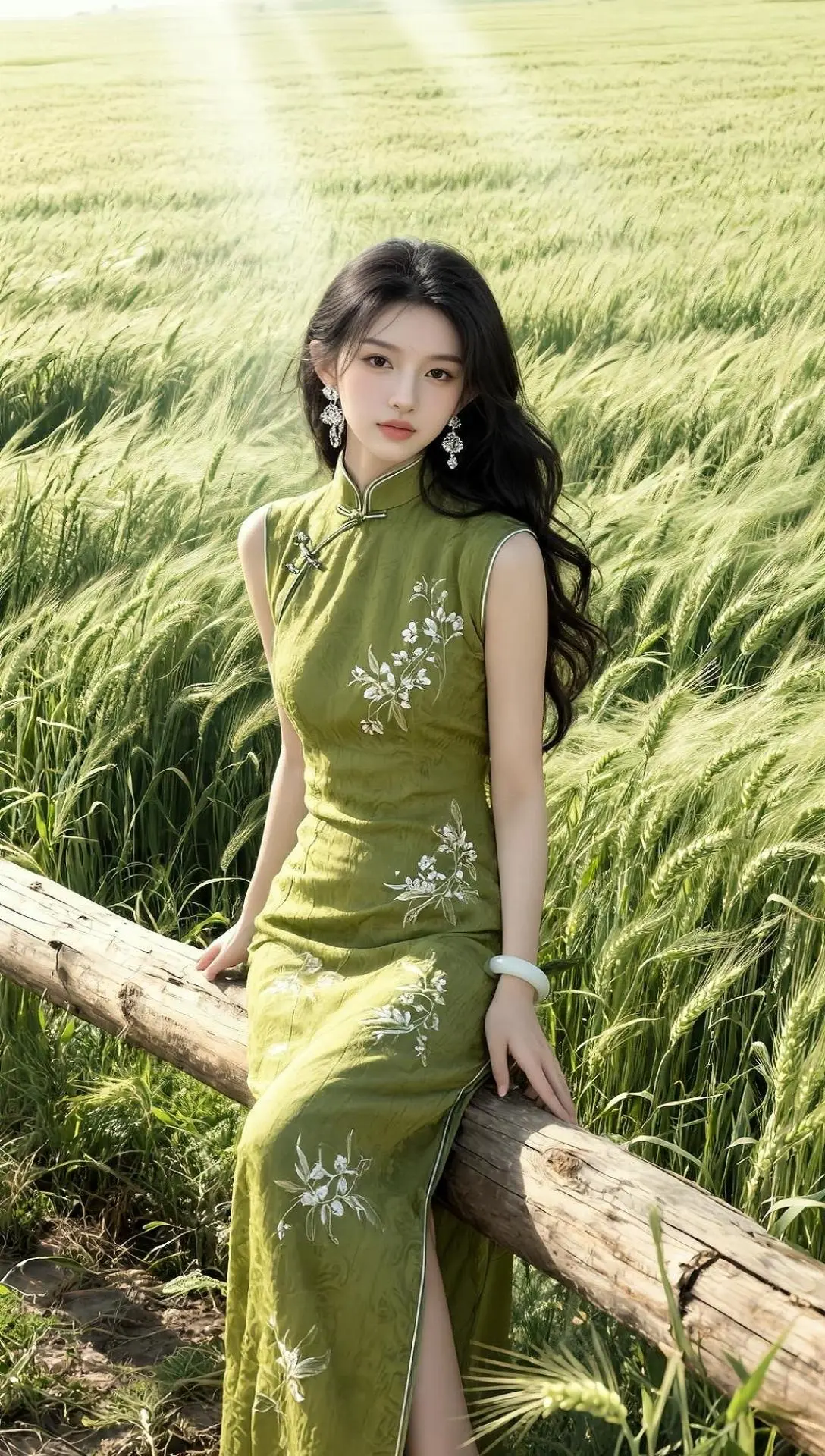 AI麦田旗袍写真 ai创作 玩法合伙人计划 我在拍特效 AI写真