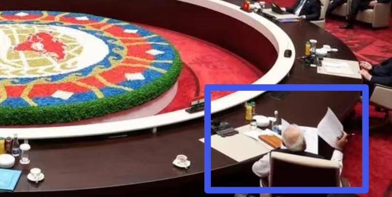 不得不说，莫迪在上合组织开会时的坐姿，那是相当松弛！

从现场可以看到，其他各国