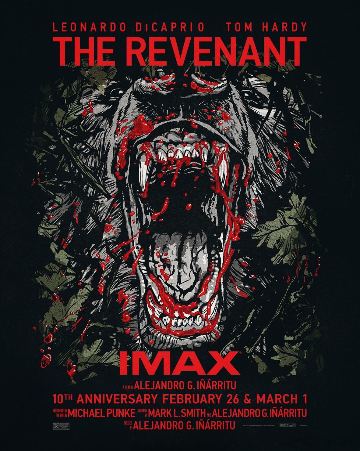 《荒野猎人》IMAX海报，2月26日和3月1日在北美上映 